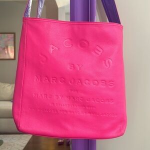 Jacobs by marc jacobs hot pink cross body leather bag barbie pink